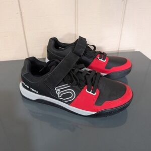 Five Ten Hellcat Mountain Bike Shoes Mens 11 Black Red Stealth C4 Clipless MTB